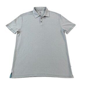 Tori Richard Men's Gray Polo Golf Shirt Medium Cotton & Polyester Blend Honolulu
